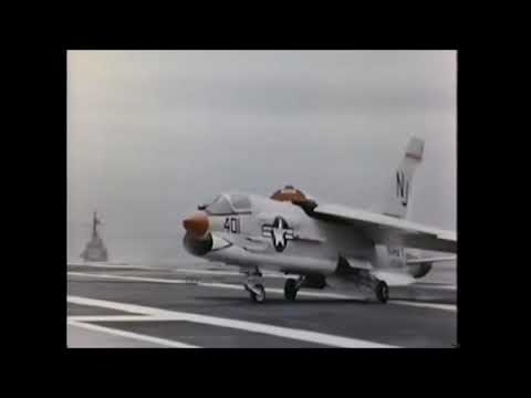 US Navy F-8 Crusader in action