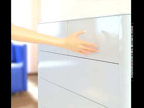 Coulisses à billes ouverture push 3832TR - blanc - charge max 45 kg ACCURIDE