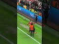 Raphael Varane’s celebration after the victory at Old Trafford!