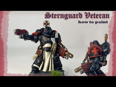 Painting the Sternguard Veteran Sergeant from the Leviathan box as a Black Templar