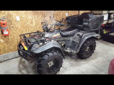 1997 Suzuki King Quad 300 - front wheel mod & walk around
