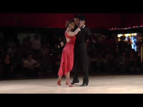  Rodrigo Rufino  and  Gisela Passi  are  dancing  to  "  Antiguo reloj de cobre  "  at  Tango Roots  in  2016