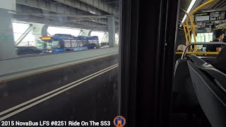 MTA NYCT Bus: 2015 NovaBus LFS #8251 Ride On The S53
