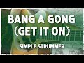 "Bang A Gong (Get It On)" Easy Beginner Guitar Lesson | 3-Chord Song With Basic Strumming | T.Rex