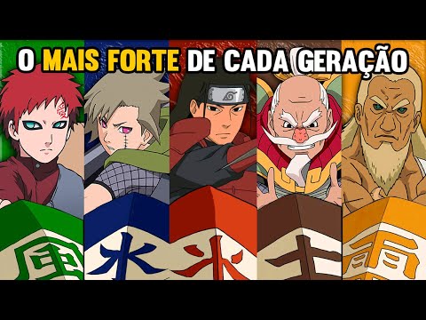 O KAGE MAIS PODEROSO DE CADA GERAÇÃO EM NARUTO