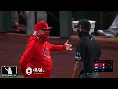 Ejection 09 - Umpire Edwin Moscoso Ejects Anaheim catcher Jason Castro over a check swing strike