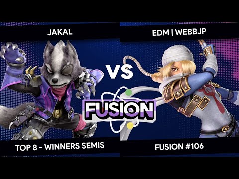 Fusion #106 - Jakal (Wolf) vs WebbJP (Sheik) - Top 8 - Winners Semis