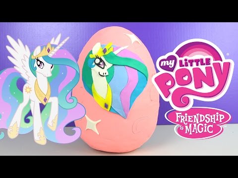 My Little Pony MLP Giant Play-Doh Surprise Egg Celestia Video