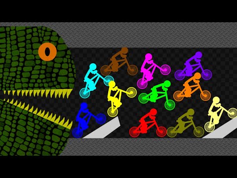 Survival Stickman Bicycle Race: Monster Snake