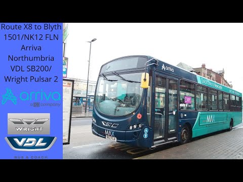 Route X8: 1501/NK12 FLN-Arriva Northumbria-VDL SB200/Wright Pulsar 2