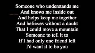 Dan Seals - One Friend ( + lyrics 1984)