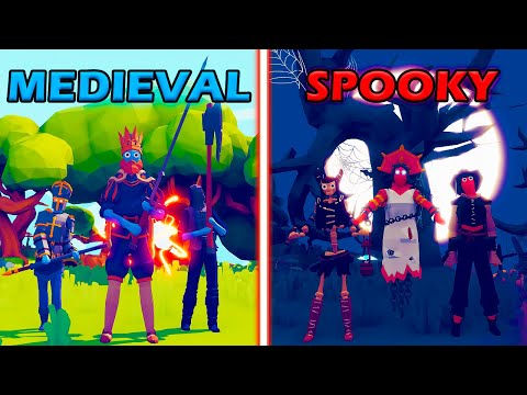 MEDIEVAL TEAM vs SPOOKY TEAM - Totally Accurate Battle Simulator | TABS
