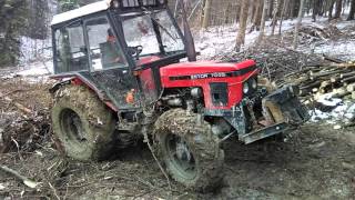 Zetor 7245 a naviják Krpan 5,5E Zetor 7245 a naviják Krpan 5,5E