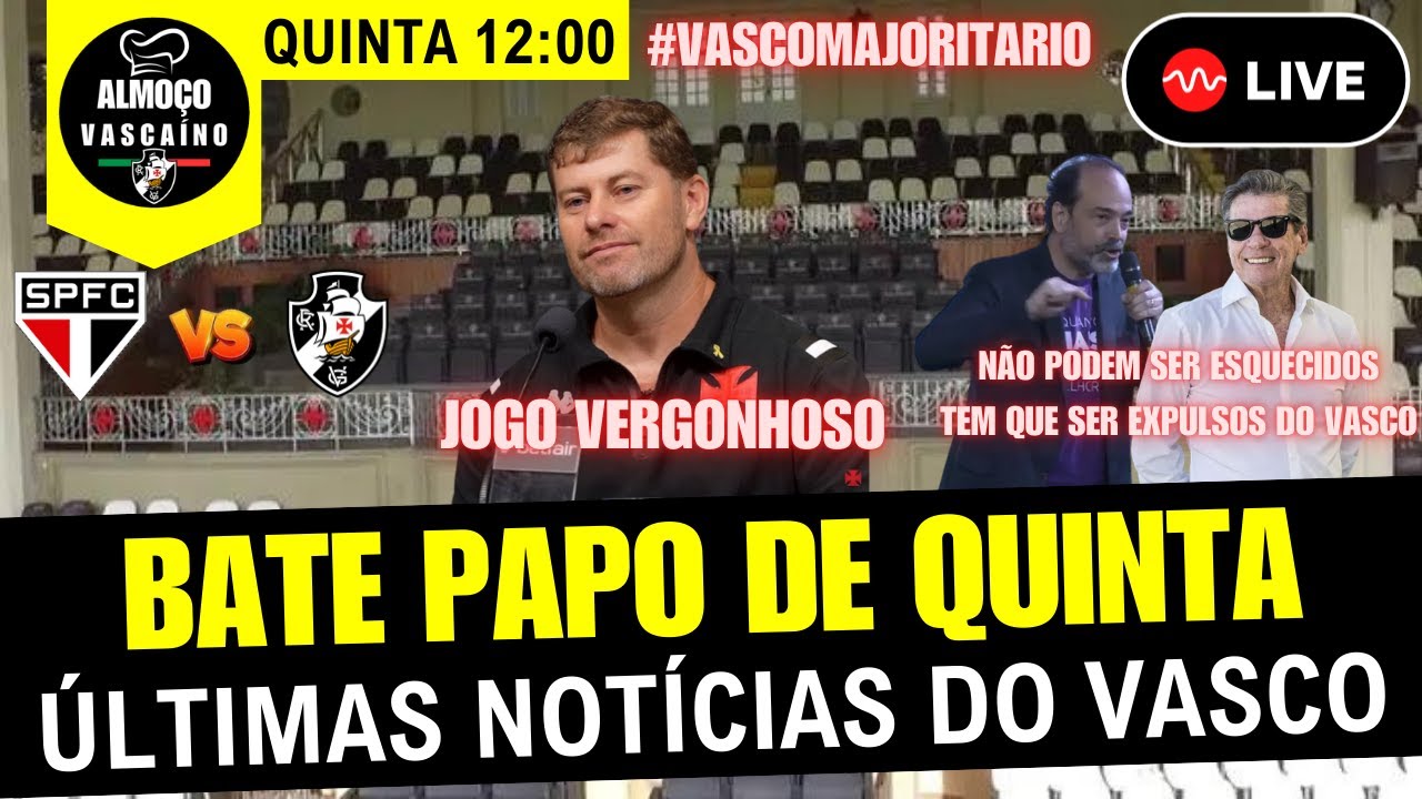 🎙️TRIBUNA VASCAÍNA: ALMOÇO VASCAÍNO - DERROTA VERGONHOSA | ASSIM QUER CAMPEÃO COMO? #ahoradovasco