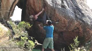 Video thumbnail of Kasteelpoort, 7c. Rocklands