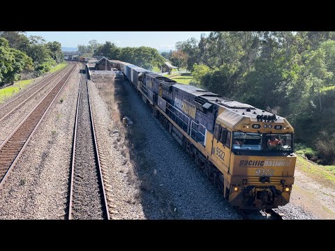 Pacific National 9322 & NR97 with 5BS6 at East Maitland - 28/4/23