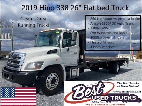 2019 Hino 338 26' flat bed truck!!