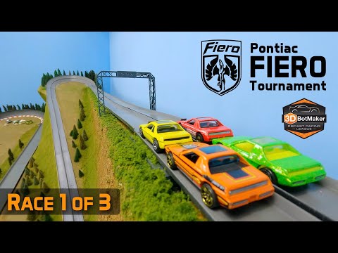 Pontiac Fiero Tournament (Race 1 of 3) Downhill Diecast Racing