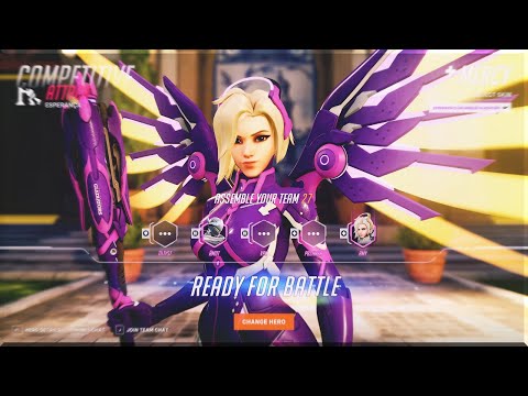 *NEW* Purple League Mercy Skin is AWESOME~ - Overwatch 2 Mercy Main Competitive Gameplay