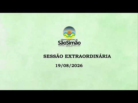 SESSÃO EXTRAORDINÁRIA 19/08/2026