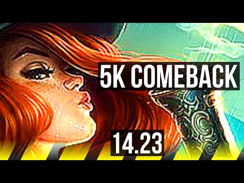 MISS FORTUNE & Blitzcrank vs CAITLYN & Rakan (ADC) | Comeback | NA Master | 14.23