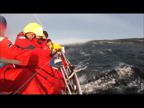 ION blasting into a gale high wind sailing May 7 2016 Beneteau 43 in Strait of Georgia