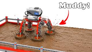 Challenge 10 LEGO Walkers Go Through Thick Mud Terrain | Smart Lego