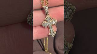 My First High Quality VS Diamond Pendant From Wafi Jewelry Unlimited🥶Two Tone Cross Chrome Hearts💎