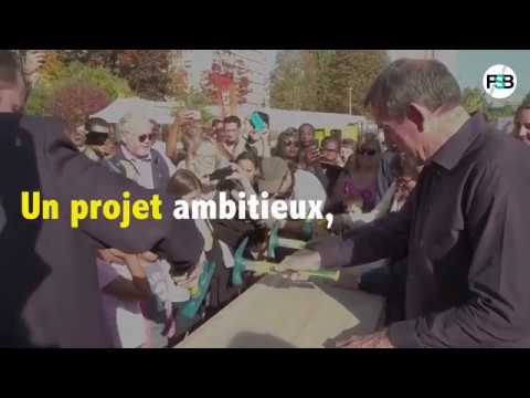 Première pierre de la future école Langevin