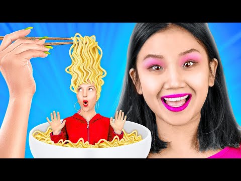 IF FOOD WERE PEOPLE || If Makeup Were People! Funny Makeup and Food Situations by 123GO! Series