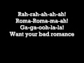 Bad Romance Lyrics Lady gaga 