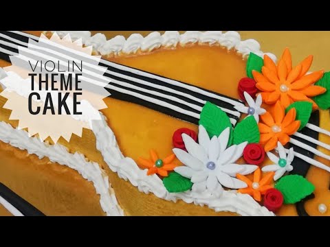 Violin Cake ||Violin Cake - Made With Love ||Violin Theme Cak|| #mycakes #cakedesign