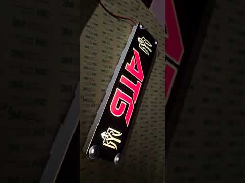 Led табличка для грузовика с красной 3D надписью "АТБ" - фото 1 - id-p2128169787