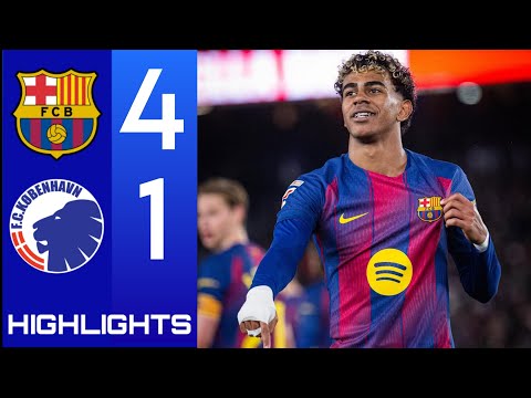 Barcelona vs Copenhagen 4-1 Highlights & All Goals • Rashford &lamine Yamal & Raphinha Goals