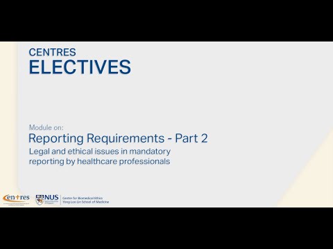 Legal and Ethical Issues in Mandatory Reporting by Healthcare Professionals - Peter Loke