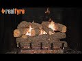 Real Fyre 42" Royal English Oak Designer Vented Natural Gas Logs Set with On/Off Automatic Pilot Kit