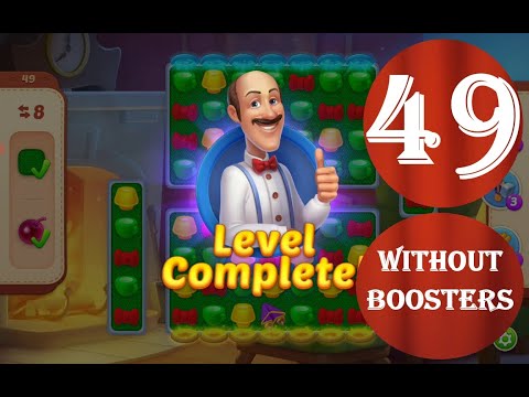 Homescapes Level 49 - [17 moves] [2022] [HD] solution of Level 49 Homescapes[No Boosters]
