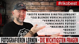 Fotografieren lernen - Wichtige Fragen zur Fotografie in einem Video geklärt.