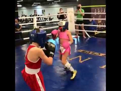 9 year old Kira Makogonenko sparring boys and girls and schooling them!