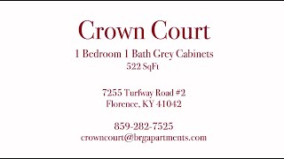 Crown Court - 1 Bedroom, 1 Bath Apartment 522 SqFt Grey Cabinets