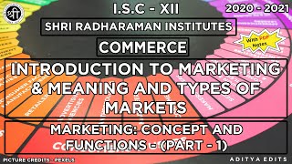 39 - Introduction to Marketing, Market and Types of Market - Marketing: Meaning and Functions - SRI