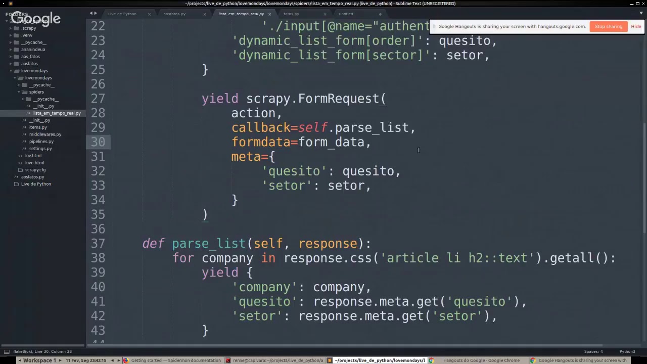 Live de Python #78 - Raspando a web com Scrapy - Com Renne Rocha