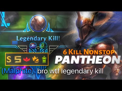 LEGENDARY KILL PANTHEON GAMEPLAY ( HIGHER THAN PENTAKILL ) - Wild Rift