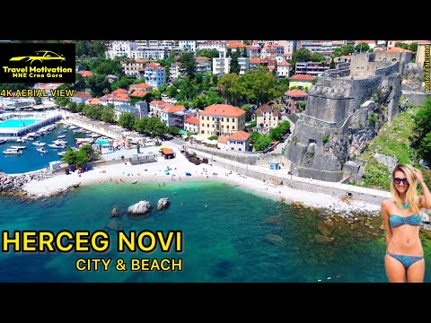 HERCEG NOVI Obala i Kupanje u Junu 2024 iz vazduha - HERCEG NOVI City & Beach [4K Aerial View] MNE