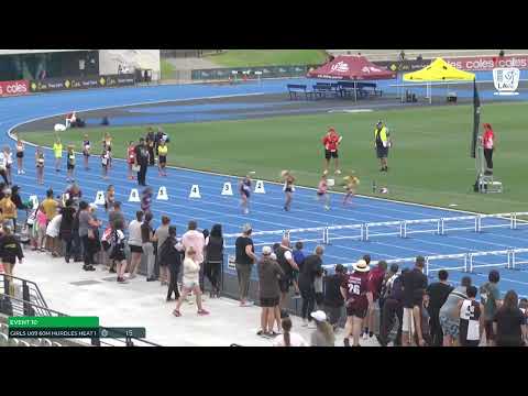 U9 Girls 60m Hurdles Heat 1: 2022 Commonwealth Bank State Combined Events Championships - Saturday