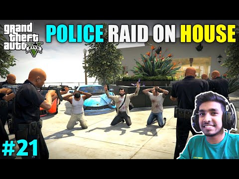 POLICE RAID ON MICHAEL'S NEW HOUSE | GTA V GAMEPLAY #21