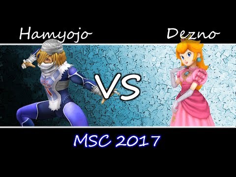 MSC 2017 SSBM -  Dezno (Peach) vs FX Hamyojo (Sheik) - Smash Melee Pools