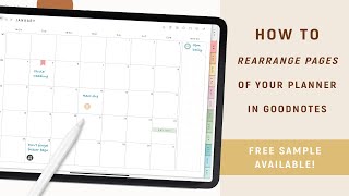 How to rearrange multiple pages of your digital planner in GoodNotes