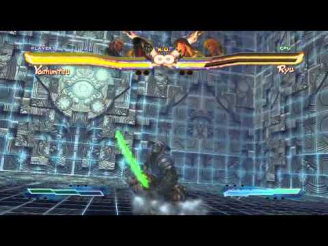 Yoshimitsu's Super Art and Cross Assault in Street Fighter X Tekken