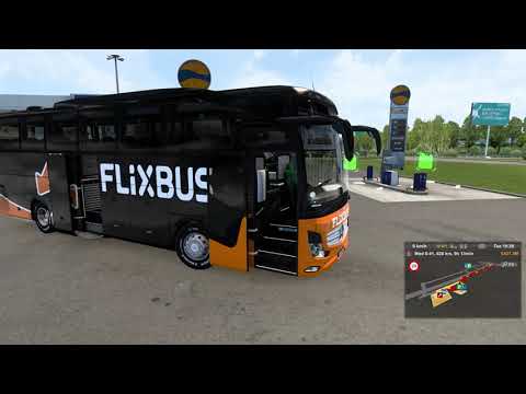 Russia trip {euro truck simulator 2} from St Petersburg to Moscow with flixbus   travego 15shd